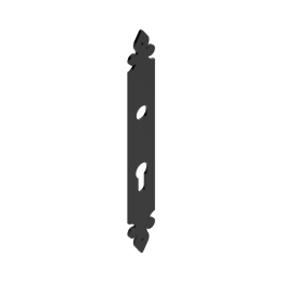plaque-rustique-alu-bequille-trou-cle-i-noir-ja392001-tirard|Garnitures et ensemble de porte