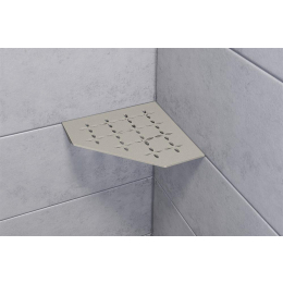 tablette-angle-floral-shelf-e-195x195-alu-struc-gris-pierre|Accessoires salle de bain