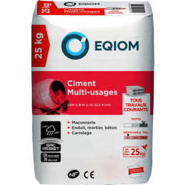 ciment-multi-usages-cem-ii-b-35-5r-25kg-eqiom|Ciments gris