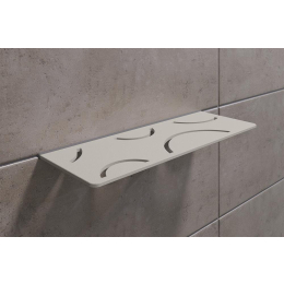 tablette-niche-curve-shelf-w-300x115-alu-struc-gris-beige|Accessoires salle de bain