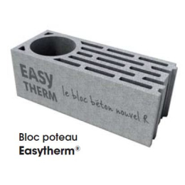 bloc-beton-poteau-easytherm-200x250x500mm-guerin|Blocs isolants